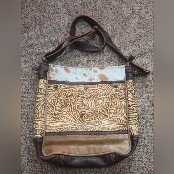 Myra Bag Handbags - Myra Leather & Hairon Bag